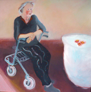 Auf dem Rollator 1  - 100 x 100 cm