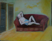 auf dem Sofa 1 - 47 x 61 cm 