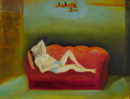 auf dem Sofa 2 - 47 x 61 cm