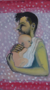 Mann Mit Baby 2 - 50 x 90 cm