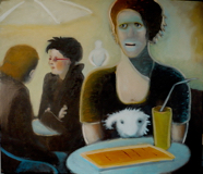 im Eiscafe 3 - 60 x 70 cm